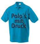 Classic Pique-Polo  mit einfarbigem Druck, 65% Polyester-35% Baumwolle